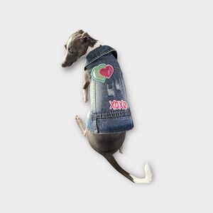 M/L dog denim jacket